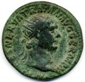 Trajan AE Dupondius, VF/F, 101/102 C.E., "Abundantia"